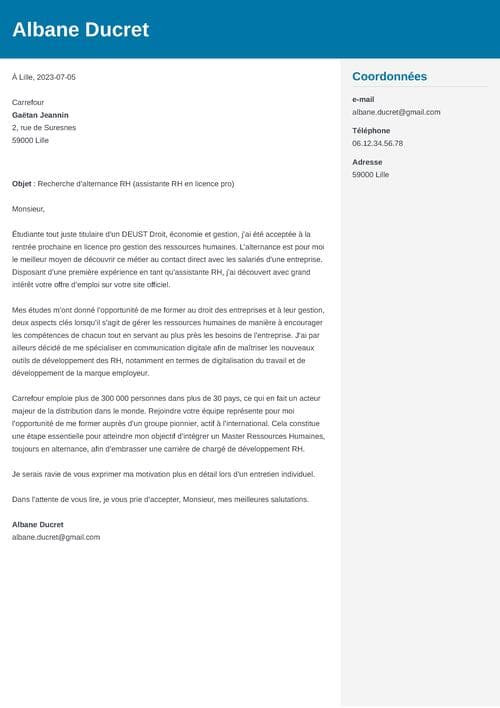 Trois Modèles De Lettres De Motivation Rh En Alternance Et En Candidature Spontanée Trouvet On Job